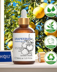 HIQILI 30 ml Grapefruit Essential Oil, for Diffuser, Skin Care,100% Pure and Natural - 1 Fl Oz
