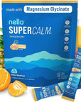 Nello Supercalm Powdered Drink Mix, Cortisol Reducer* and Sleep Aid Supplement, L Theanine, Ksm-66 Ashwagandha, Magnesium Glycinate, Vitamin D 3, No Sugar, Non GMO, 20 Ct, Tropical Tangerine