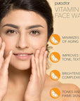 PURA D'OR Vitamin C Face Wash (8oz x3 = 24oz) Antioxidant Rich Facial Cleanser For Radiant Glow & Even Skin Tone - Gentle, Refreshing, Nurturing, Hydrating, Sulfate & Paraben Free Formula