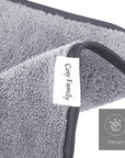 Cosy Family 10 Pack Makeup Remover Wash Cloths - Soft Microfiber Fingertip Facial Cleansing Cloths for Hand and Make Up, 12 x 12 in, Grey