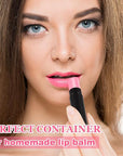 100 Pack Empty Lip Balm Tubes, Black