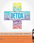 Clinical Daily Regular Cleanse Plus Natural Probiotic - Colon Cleanse & Gut Detox Supplement - Assists with Energy and Constipation Relief - Herbal Dietary Fiber Psyllium Husk Capsules - 180 Count