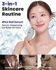 Ice Roll Serum | Cooling & Hydrating Roll-On Serum for Face, Puffy Eyes, Tannin & Panthenol for Pore Minimizing, Soothing, Facial Roller for Depuffing, Under Eye Bag Treatment | Korean Skin Care