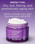 Andalou Naturals Hyaluronic DMAE Lift & Firm Skin Cream | Anti Aging Face Moisturizer With Hyaluronic Acid |Helps Reduce Fine Lines & Wrinkles | 1.7 oz