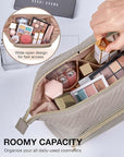 BAGSMART Travel Makeup Bag, Cosmetic Bag Make Up Organizer Case,Large Wide-open Pouch for Women Purse for Toiletries Accessories Brushes