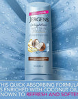 Jergens Wet Skin Body Moisturizer with Coconut Oil, In Shower Lotion for Dry Skin, Fast-Absorbing, Non-Sticky, Dermatologist Tested, 10 Oz, Pack of 3