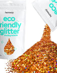 Hemway Biodegradable Glitter Eco Friendly - 100g/3.5oz Bio Cosmetic Safe Sparkle Vegan for Face Eyeshadow Body Hair Festival Makeup Craft - Extra Chunky (1/24" 0.040" 1mm) - Copper Holographic
