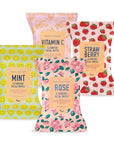 Beauty Concepts Facial Wipe Set - Packs of Face Wipes, Makeup Removing Wipes, Mint, Vitamin C, Strawberry, and Rose