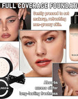 Full Coverage Liquid Foundation Makeup Set,Oil Control Concealer