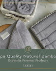 Silver Grey Washcloths Set of 6 Soft Facial Cloths 10” x 10” 100% Viscose Derived from Bamboo Spa-Like Feel Silky Face Cloth for Skin Cleansing