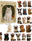 Cat Lovers Advent Calendar 2025-24 Days Christmas Countdown with Unique Cat Illustration Cards, Pop-Up Mechanism for Family Fun, Holiday Home Wall Decor