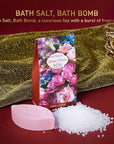 Spa Gift Basket for Women, ROSE & JASMINE Friendship Gifts Women, Tote Bag, Shower Gel, Hand & Body Cream, Hitrees Bath Gift Set for Her, Mom, Mothers Day