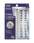KISS imPRESS Falsies Long Lasting Self Adhesive Eyelashes, ‘Demi Bold’, 5 Day Extended Wear, 24 Medium Volume Lash Clusters (5,6,8,10,12, & 14mm), Precision Non-Stick Applicator