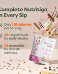 310 Nutrition All-In-One Meal Replacement Shake Powder - Plant-Based Protein Smoothie Blend w/High Fiber, Probiotics & Adaptogens - Low Carb, Vegan, Keto & Paleo Friendly - Vanilla Cake - 14 Srv