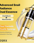 COSRX Snail Mucin 74% + Niacinamide 5% Dual Essence, Anti Aging Face Serum for Dull Skin, Sensitive Skin, Korean Skin Care, 2.70 fl.oz / 80ml