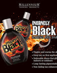 Millennium Tanning Insanely Black 60x, Mega Tingle Dark Tanning Lotion, 13.5 Ounces