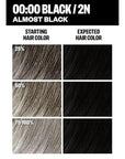 IGK Permanent Hair Color Kit | 2N 00:00 - Black | 100% Gray Color Coverage + Strengthen + Shine | Ammonia Free