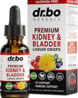 Kidney Support Supplement Bladder Health - Organic Kidney Bladder Supplements Drops Juniper Berry Cleavers Dandelion - Renal Kidney Cleanse Detox Urinary Tract Herbal Bladder Support Flush Kidneys 1oz