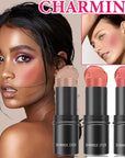 3 Pcs Cream Blush Stick Set,Face Shadow Shading & Eyes(04#,05#,06#)