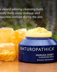Naturopathica Manuka Honey Cleansing Balm, Makeup Removing Facial Cleanser, Gentle and Hydrating Face Wash for All Skin Types, 2.8 fl oz