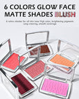 Powder Blush Palette, Matte Powder Makeup Blush for Enhancing -#Coral