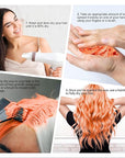 4.23 oz Temporary Orange Hair Spray Color Wax with Dye Brush, Instant Natural Hairstyle Cream, Disposable Coloring Mud for Women Men Youth, Washable Styling Pomades, Party Cosplay DIY Halloween
