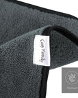 Cosy Family 10 Pack Makeup Remover Wash Cloths - Soft Microfiber Fingertip Facial Cleansing Cloths for Hand and Make Up, 12 x 12 in, Black Grey