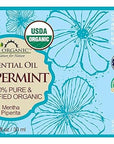 US Organic 100% Pure Peppermint Essential Oil - USDA Certified Organic - 30 ml Pack of 2 - w/Improved caps and droppers (More Size Variations Available)