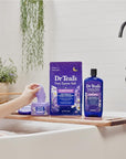 Dr Teal's Foaming Bath with Pure Epsom Salt, Sleep Blend with Melatonin, Lavender & Chamomile Essential Oils, 34 fl oz (Pack of 2)