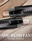 Neutral Eyeshadow Stick Makeup Set, Metallic Shimmer Matte Cream Eye Shadow Eyeliner Brightener Pencil Crayon - Cinnamon Coco