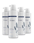 Ivory Sensitive Skin Moisturizing Body Wash, Hint of Lavender, 17.9 Fl Oz (Pack of 4)