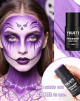 Light Purple Face Body Painting Stick, Full-coverage Cream Lavender Purple Face Paint for Halloween SFX Makeup Ursula Costume Party, Washable Bright Eye Stick Art for Adult Festival Carnival
