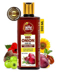 Advanced Red Onion Hair Growth Oil with Redensyl – Infused with 31+ Powerful Natural Herbs & Extracts Including Bhringraj, Tea Tree, Rosemary, Jojoba & Argan Oil - Anti Hair Fall & Hair Regrowth Oil