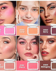 Rosewood Blush Powder Blush for Cheeks with Brush, Matte Blush Palette Blush Powder Face Blusher, Natural Blendable Formula Silky Lightweight Makeup Blush Rubores de Maquillaje, 012#