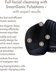 GESKE SmartAppGuided Sonic Facial Brush 5 in 1 | Vibrating Electric Cleansing Brush | Soft Silicone | Professional Cleanser | Skin Exfoliator | Face Massager