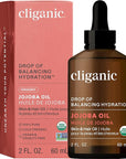 Cliganic Organic Jojoba Oil, 100% Pure (2oz) | Natural Cold Pressed Unrefined Hexane Free Oil for Hair & Face | Base Carrier (Packaging May Vary)