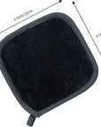 Polyte Premium Hypoallergenic Microfiber Fleece Makeup Remover and Facial Cleansing Cloth 6 x 6 in, 10 Pack (Dark Gray, Pink)