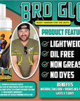Bro Glo Self Tanner for The Boys - Quick Application Foam Mousse Easy Sunless Tan For Face and Body Oil Free Water Based Faster Skin Drying Natural Sun Kissed Bronze Color Perfect Men 6.76 FL oz