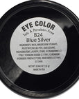 Light Blue Silver Grey Shimmering Pressed Powder Single Vegan Eyeshadow; Talc, Paraben & Cruelty Free