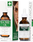 Advanced Clinicals Tea Tree Oil For Skin Facial Serum | Tea Tree Serum For Face With Vitamin E + Botanicals To Help Improve Appearance Of Large Pores & Skintone For Smoother Looking Skin, 2-Pack
