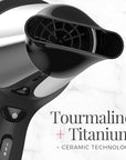 Remington Impact Resistant Hair Dryer, 1875-Watt Blow Dryer with Tourmaline, Titanium & Ceramic Technology, 3 Heat, 2 Speed Settings, Cool Shot, Diffuser & Concentrator Attachments