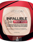 L'Oreal Paris Makeup Infallible Fresh Wear Foundation in a Powder, Up to 24H Wear, Waterproof, Pearl, 0.31 oz.