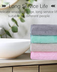 Cosy Family 6 Pack Ultra Soft Microfiber Absorbent Hand Towel, Silk Hemming Towels for Bathroom - Quick Drying - Perfect for Bath, Fitness, Gym, Shower, Hotel, and Spa - 16x28 Inch, Light Color