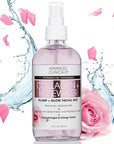 Advanced Clinicals Collagen + Rosewater Face Toner Skin Care Reviving & Hydrating Facial Mist for Face, Non-Greasy Instant Hydration Face Spray W/Pure Rose Water, Collage, & Natural Extracts, 8 Fl Oz