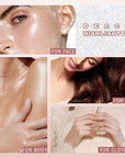 Highlighter Makeup Powder Plush Peach Ball Puff Glitter