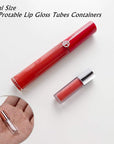 45Pcs Reusable Lipstick Bottle, 1.2 ML Lip Gloss Tube Empty Lip Gloss Tubes Container Clear Mini Empty Lip Balm Bottles Handmade Cosmetics Subdivision Bottles for Travel Use DIY Cosmetic Storage
