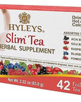 Hyleys Slim Tea 42 Ct Assorted - Weight Loss Herbal Supplement Cleanse and Detox - 42 Tea Bags (1 Pack)
