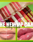 3 Colors Fat Lip Oil, Click Slick Moisturizing and Long-lasting Lip Balm, Non-stick and High Pigment Lip Glow Oil, Lightweight Lip Plumper with Coconut Oil Makeup (Set C)
