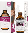 Advanced Clinicals Multi Peptides Serum For Face | Visible Anti Aging Hydrating Collagen Peptide Facial Serum With Vitamin E Helps Improve Look Of Wrinkles, Puffiness, & Uneven Skin Tone, 2-Pack