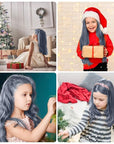 MSDADA New Hair Chalk Comb Temporary Hair Color Dye for Girls Kids with Light Color Hair, Washable Hair Chalk for Girls Age 4 5 6 7 8 9 10 Birthday Cosplay DIY, Easter (Silver)